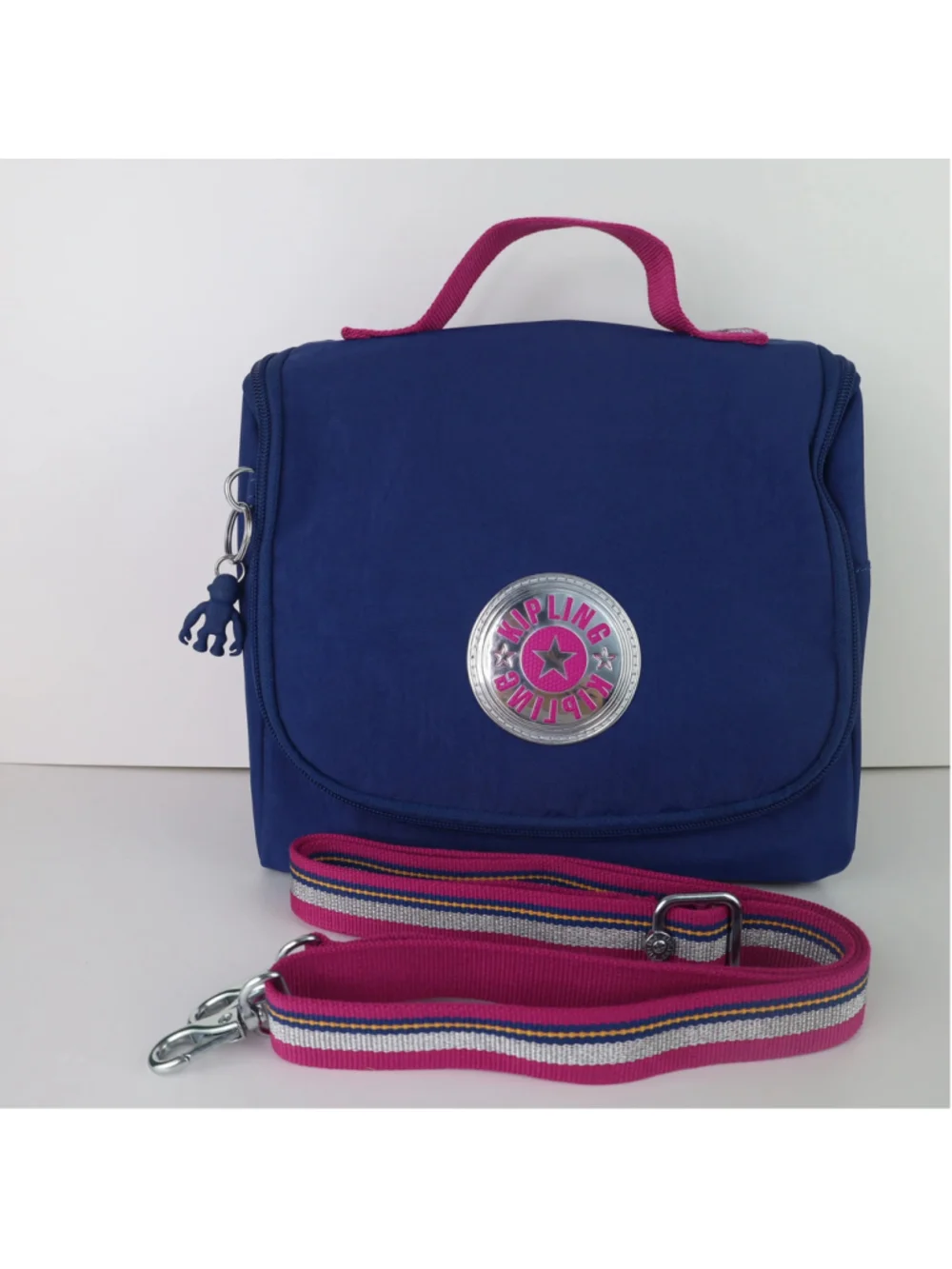 Kipling Toiletry Bag Travel Organizer Cosmetic Makeup Pouch Zip Case Nylon
